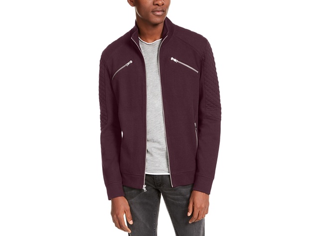 INC International Concepts Men's Ribbed Quilted-Sleeve Jacket Size Large