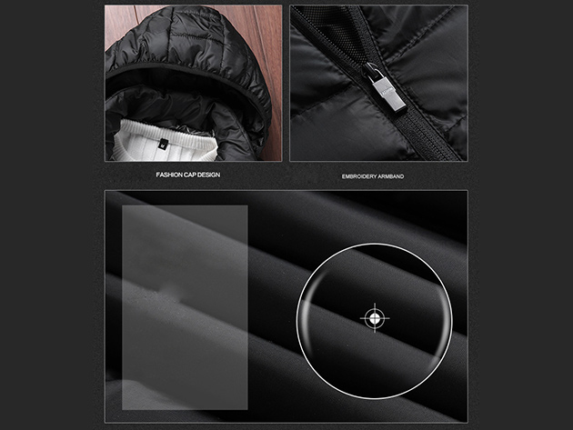 CALDO-X Heated Jacket with Detachable Hood (Requires Power Bank)