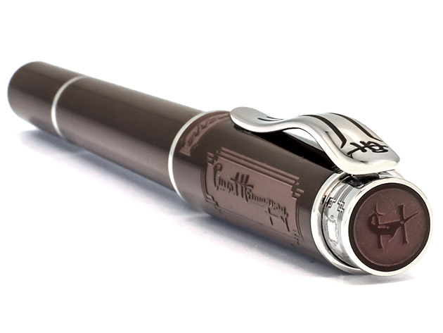 Montegrappa Icons Hemingway Novel Rollerball ISICHRIW (Tobacco & Silver)
