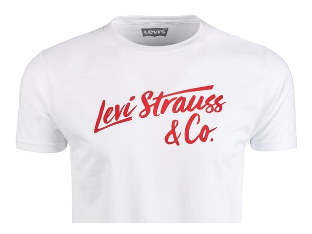 Levi's Men's Script Logo T-Shirt white Size Large