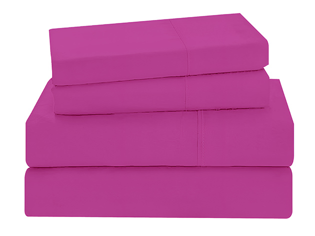 4-Piece Microfiber Sheet Set (Purple/King)