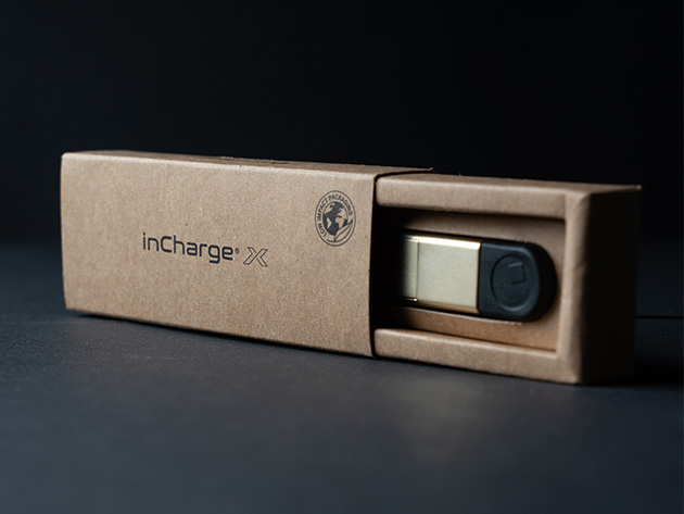 InCharge X Charging Cable (2.8"/Marble Beige)