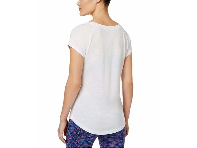 Ideology Women's Mom Hair Don't Care Slogan Athletic Fitness T-Shirt Size Medium