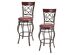 Costway Set of 2 Vintage Bar Stools 30" Swivel Padded Seat Bistro Dining Kitchen Pub Chair