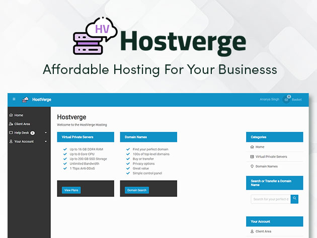 HostVerge Web Hosting lifetime subscription [Tier 2]