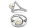 Button Freshwater Cultured Pearl Ring 8-9mm in Sterling Silver - 8