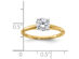 3.50 Carat (ctw Color G-H) Synthetic Moissanite Solitaire Engagement Ring in 14K Yellow Gold - 9