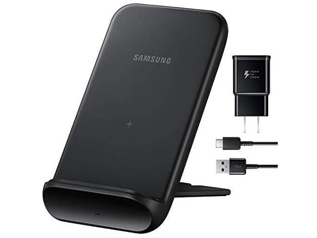 Samsung Official 2020 9W Convertible Wireless Fast Charging Stand-Pad - Black (Refurbished, Open Retail Box)