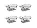 Costway 4 Pack Of Stainless Steel Chafer Chafing Dish Full Size 8 Quart Catering Buffet