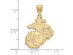 10k Yellow Gold Large U.S. Marine Corps Pendant