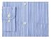 Club Room Men's Slim-Fit Performance Wrinkle-Resistant Striped Dress Shirt  Blue Size 18X34-35