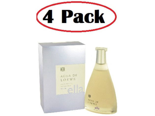 4 Pack of Agua De Loewe Ella by Loewe Eau De Toilette Spray 5.1 oz