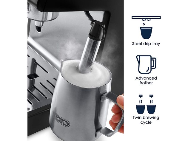 De'Longhi ECP3420 Bar Pump Espresso and Cappuccino Plastic Machine, 15", Black- (Used)