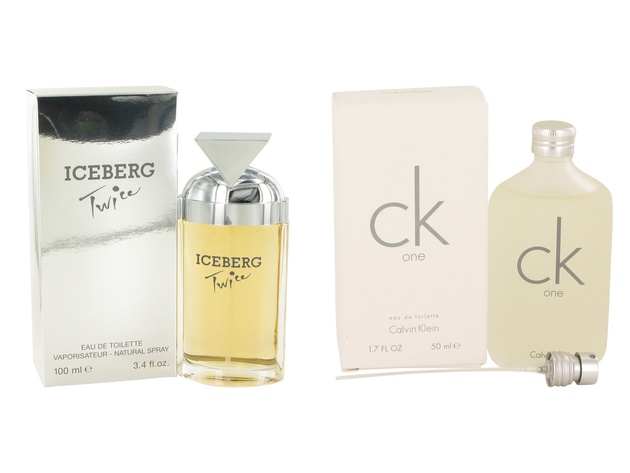 Gift set  ICEBERG TWICE by Iceberg EDT Spray 3.4 oz And  CK ONE EDT Pour/Spray (Unisex) 1.7 oz