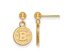 SS 14k Yellow Gold Plated NHL Boston Bruins XS Ball Dangle Earrings