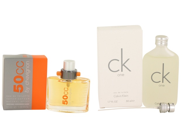 Gift set  Chevignon 50cc by Chevignon EDT Spray 1.66 oz And  CK ONE EDT Pour/Spray (Unisex) 1.7 oz