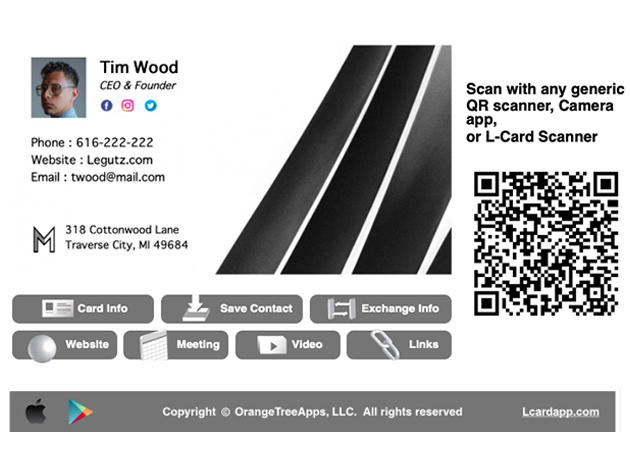 L-Card Pro Digital Business Card App: 1-Yr Subscription