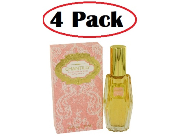 4 Pack of CHANTILLY by Dana Eau De Toilette Spray 1 oz