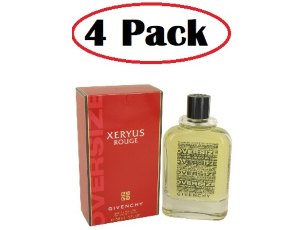 4 Pack of XERYUS ROUGE by Givenchy Eau De Toilette Spray 5 oz