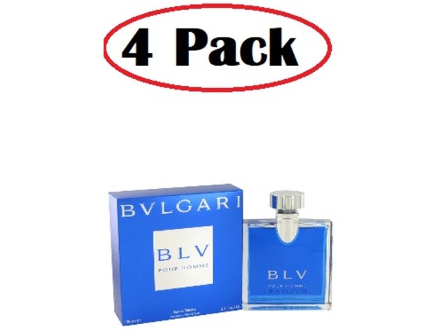 4 Pack of BVLGARI BLV by Bvlgari Eau De Toilette Spray 3.4 oz
