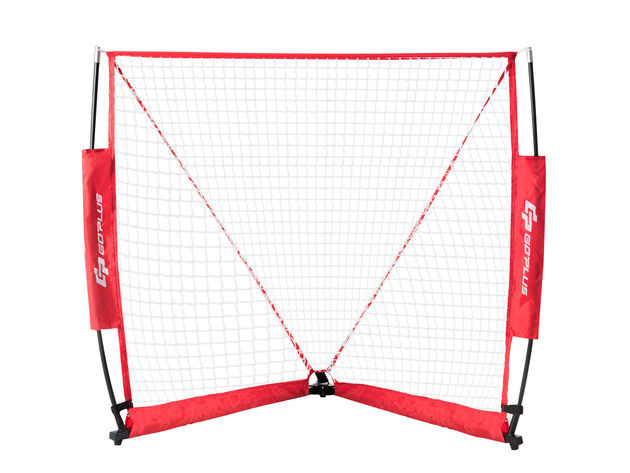 4' Portable Lacrosse Goal Net for Backyard Shooting In/Outdoor Use w/ Carry Bag - Red