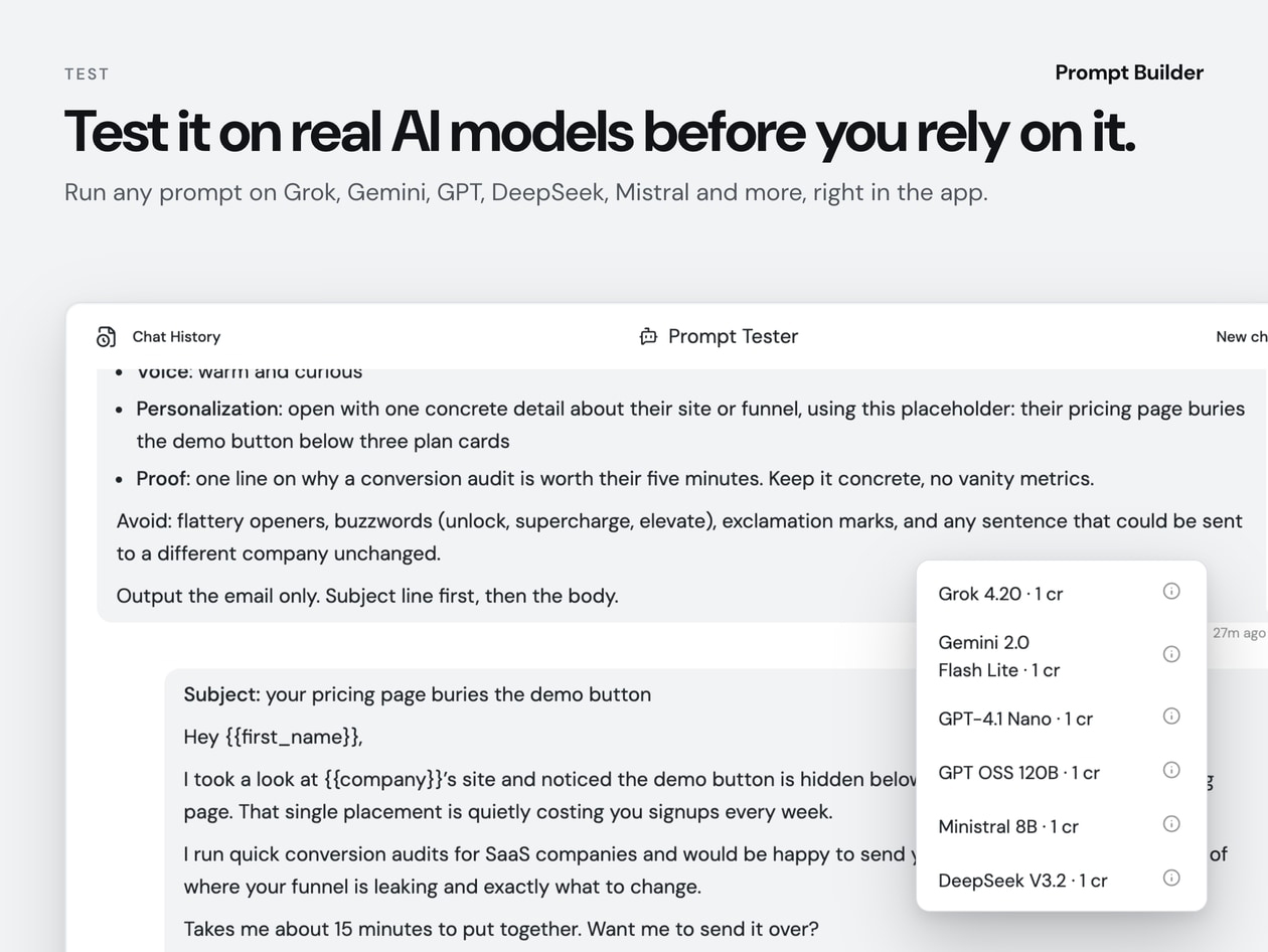 PromptBuilder - AI Prompt Optimizer Starter Plan: Lifetime Subscription