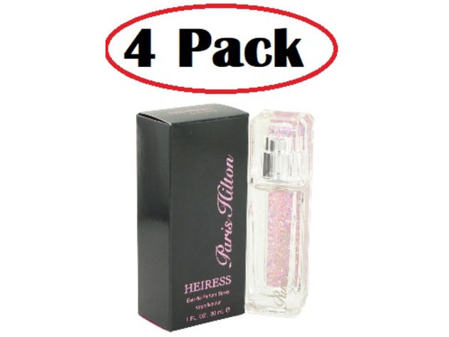 4 Pack of Paris Hilton Heiress by Paris Hilton Eau De Parfum Spray 1 oz