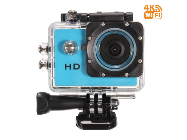 4K Action Pro Waterproof All Digital UHD WiFi Camera (Blue)