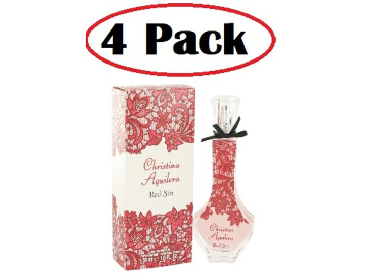 4 Pack of Christina Aguilera Red Sin by Christina Aguilera Eau De