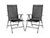 Costway Set of 2 Patio Folding Chair Recliner Adjustable  Black