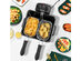 Costway Electric Deep Fryer 5.3QT/21-Cup Stainless Steel 1700W w/ Triple Basket - Black/Silver
