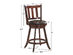 Costway Set of 2 25'' Swivel Bar stool Leather Padded Dining Kitchen Pub Bistro Chair - Nut-Brown