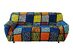 Modern Sofa Slipcover (Colorful Square Pattern/3 Seater)