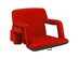 Reclining Stadium Seat with Armrests and Side Pockets (Red)