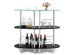 Costway Bar Table Wine Storage Home Liquor Pub Table w/Tempered Glass Top & 2 Shelves