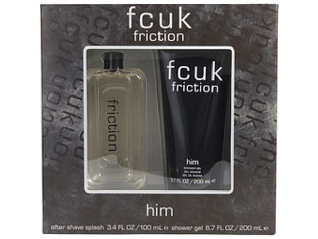 FCUK FRICTION by French Connection AFTERSHAVE SPLASH 3.4 OZ & SHOWER GEL 6.7 OZ For MEN
