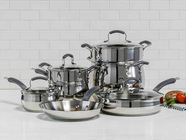 Epicurious® 14-Piece Stainless Steel Cookware Set
