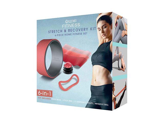 Stretch & Recovery Kit: 6-Piece Home Fitness Set