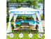 Costway 2 Tier 10'x10' Patio Gazebo Canopy Tent Steel Frame Shelter Awning W/Side Walls White & Blue