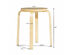 Set of 4 18" Stacking Stool Round Dining Chair Backless Wood Home Decor - Amber