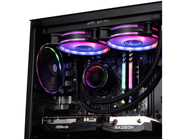 Periphio Firestorm Gaming PC | AMD Ryzen 5 5600X | 1TB M.2 NVMe SSD | 16GB DDR4 RAM | Win 10 (Radeon RX 6600/8GB)
