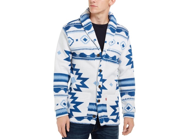 Levi's men's reverve geometric hotsell fleece cardigan