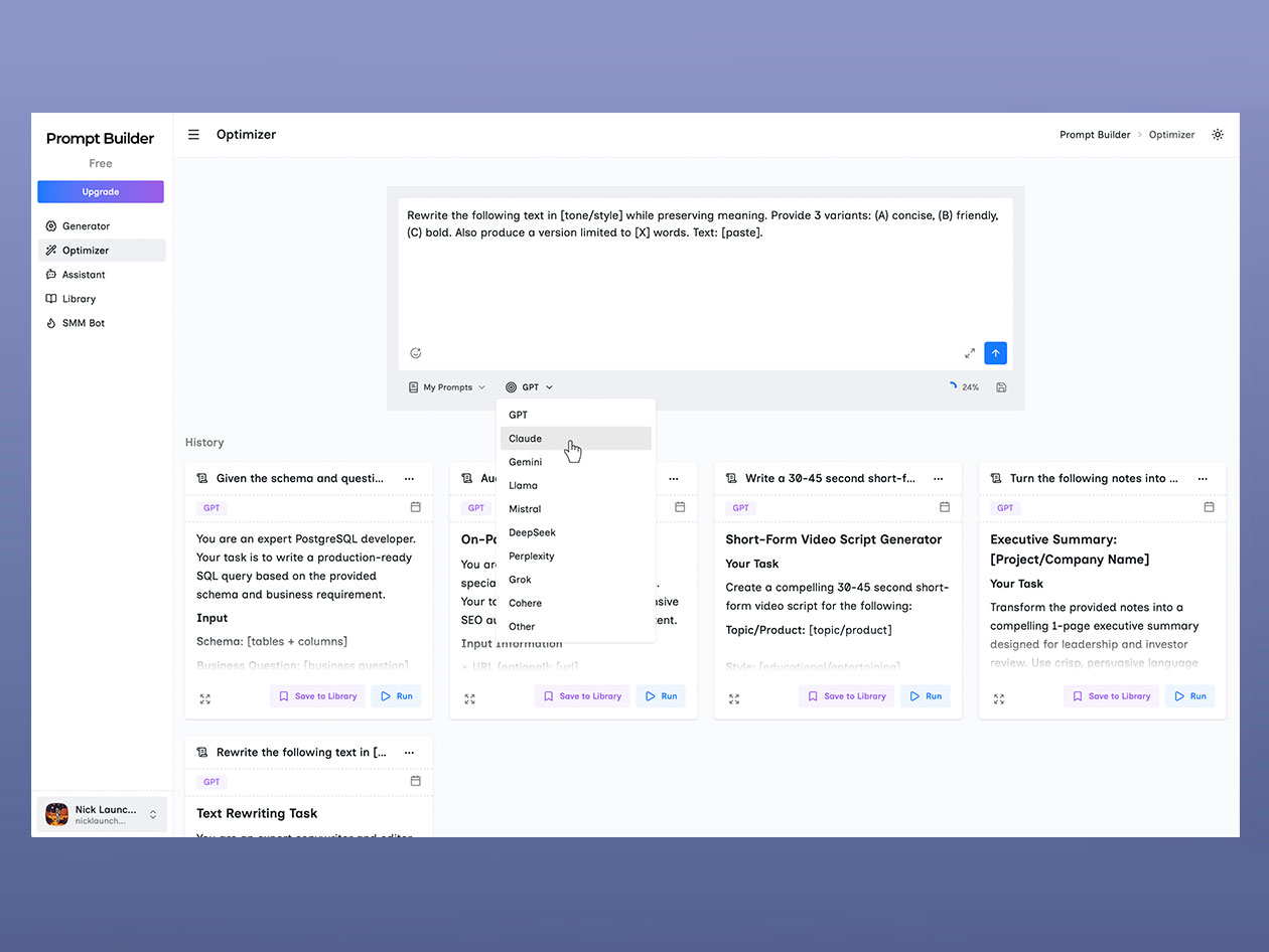 PromptBuilder - AI Prompt Engineer: Lifetime Subscription (Pro Plan)