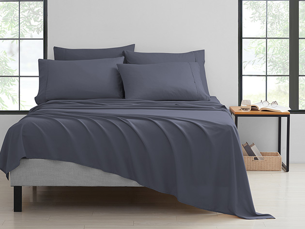 6-Piece Bamboo-Blend Comfort Luxury Sheet Set (Grey/Queen)