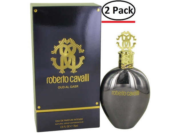 Roberto Cavalli Oud Al Qasr by Roberto Cavalli Eau De Parfum Intense Spray 2.5 oz for Women (Package of 2)