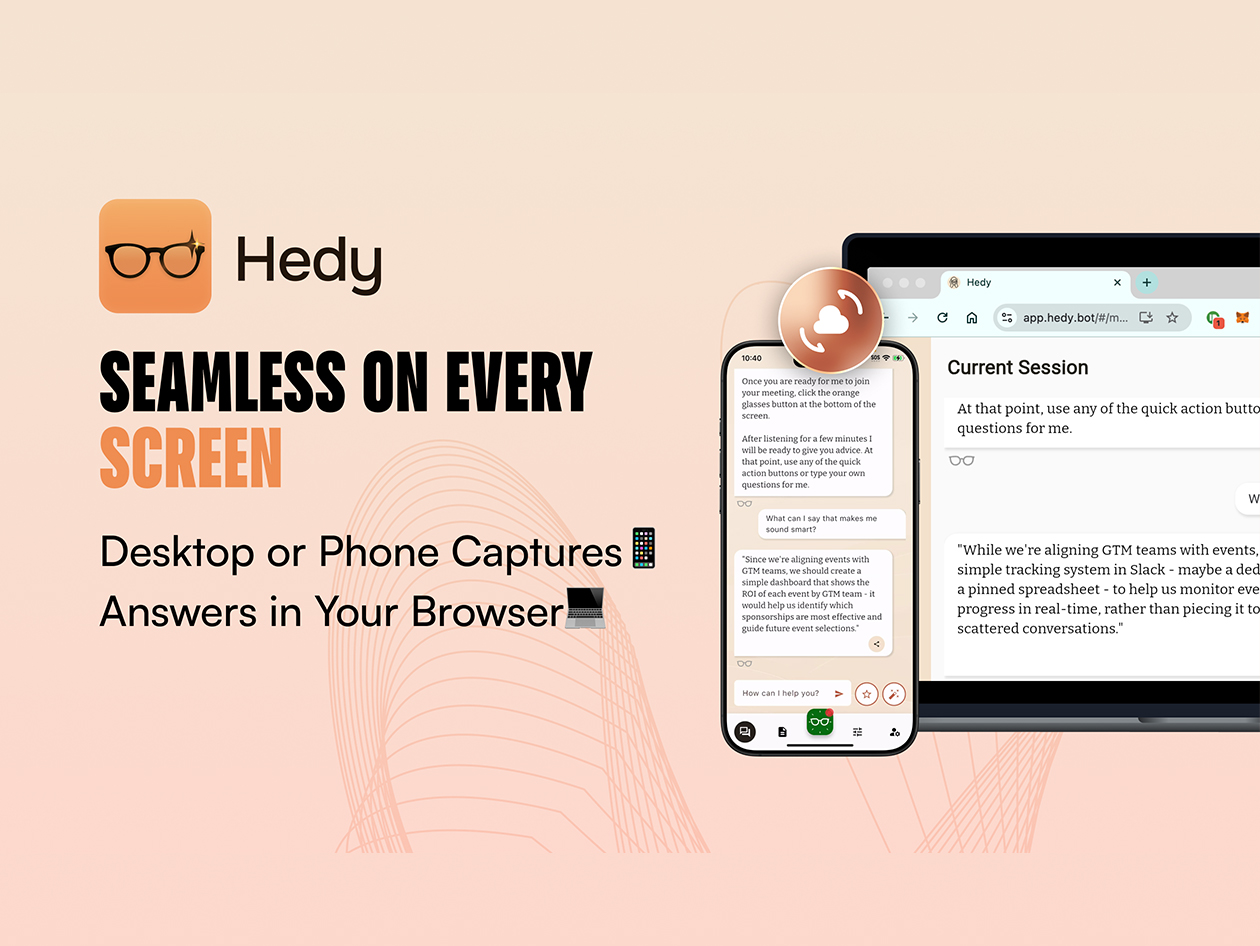 Hedy AI: Real-Time AI Meeting Coach (Pro License, 1-Year Subscription)