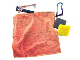 Camp Kitchen Tool Set: Handled™ Pot Gripper & Fuel Canister Recycle Tool + Firebiner + Cleaning Set