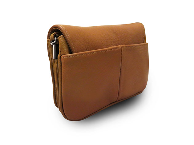 Leather Crossbody Bag (Beige)