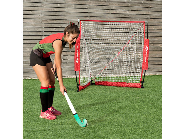 4' Portable Lacrosse Goal Net for Backyard Shooting In/Outdoor Use w/ Carry Bag - Red