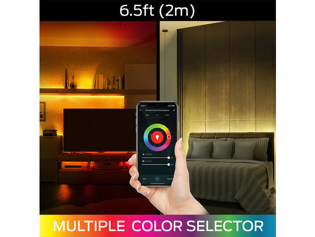 Monster MLB71025WHT 6.5ft Multi-Color LED Light Strip